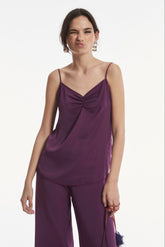 WHASHED SATIN USWEL TOP